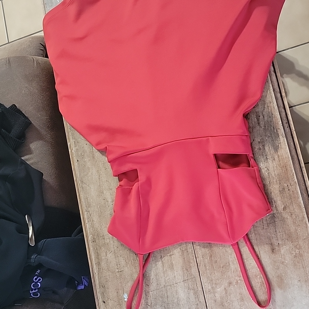 Red Mini Dress With Cutouts